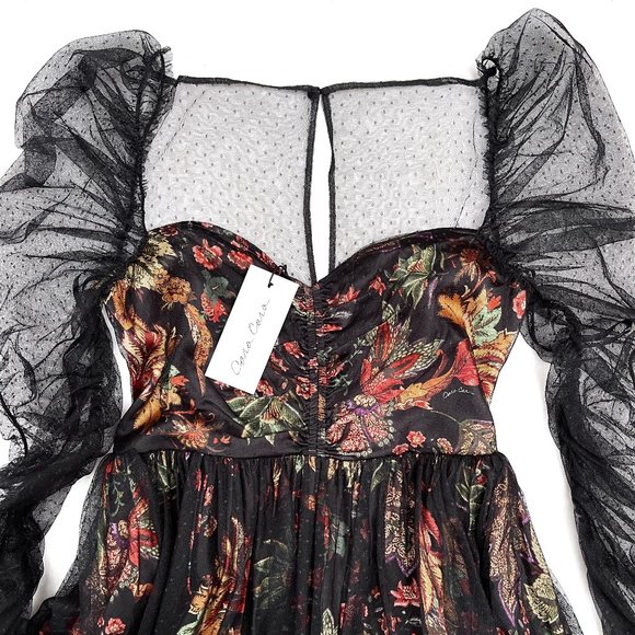 NWT Cara Cara Ritchie Layered Floral & Tulle dress M - Picture 4 of 14